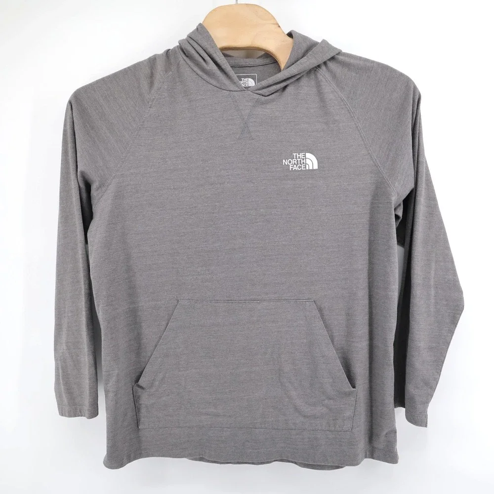 The North Face Classic Fit Lightweight Hooded Shirt Gray Long Sleeve Mens XL